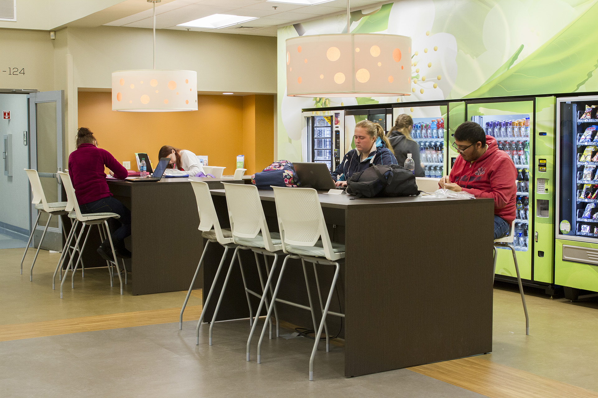 Students studying on the Niles Campus