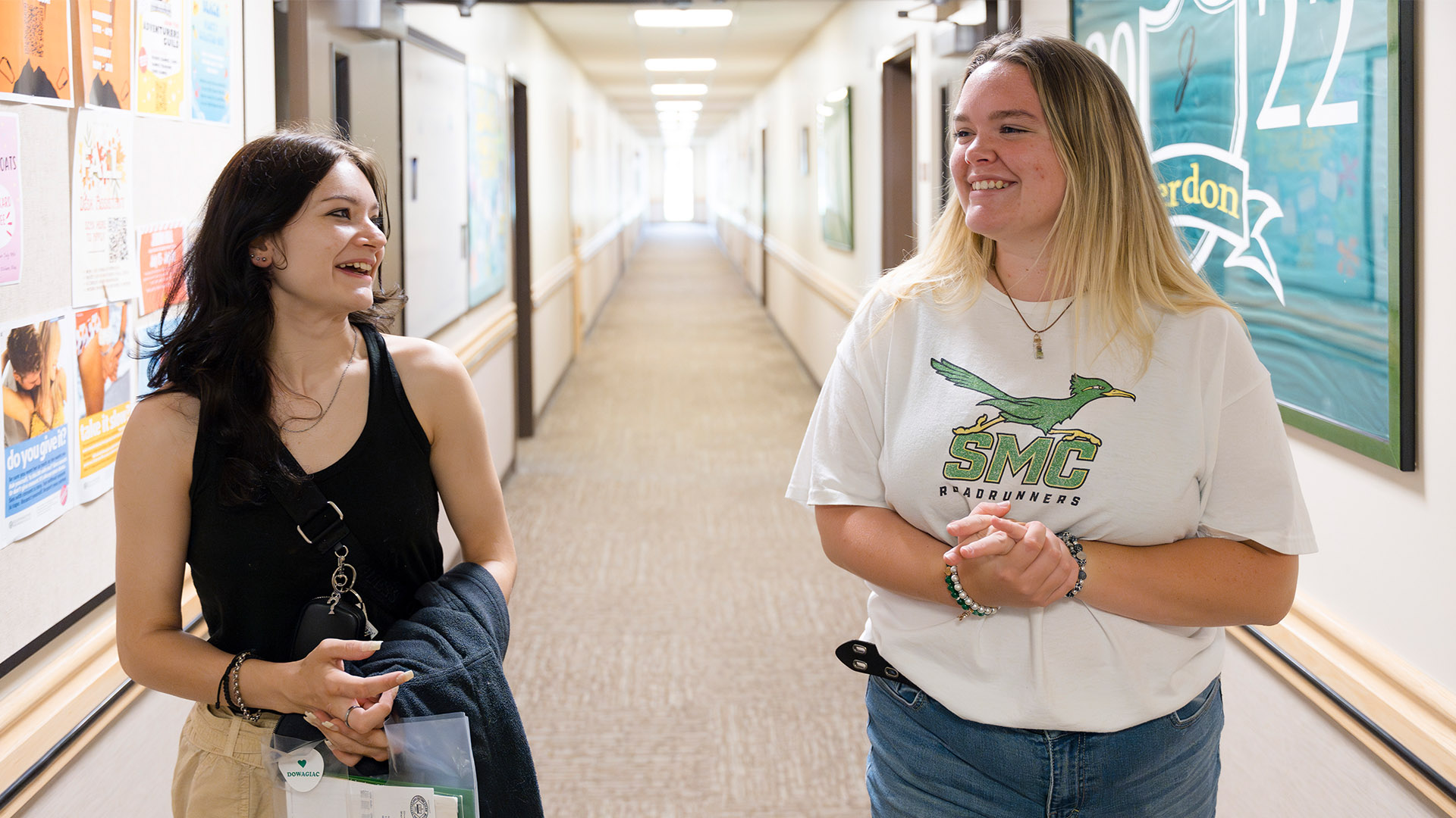 During a campus tour, students can get an up close look at SMC's apartment-style residence halls.