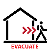 Evacuate Emergency Icon
