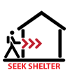 Seek Shelter Emergency Icon