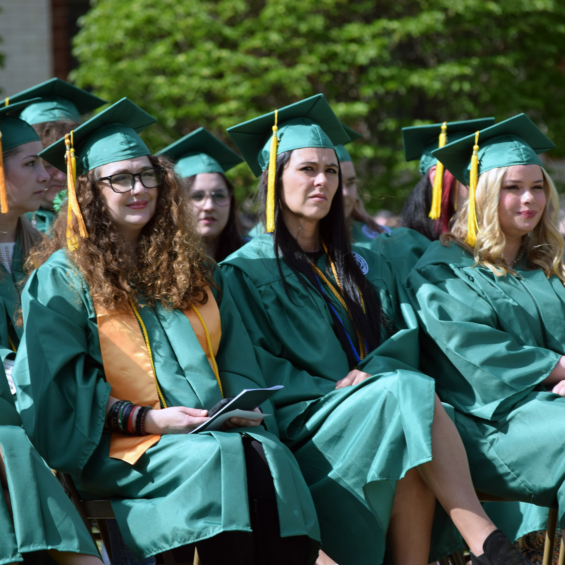 Graduates listening