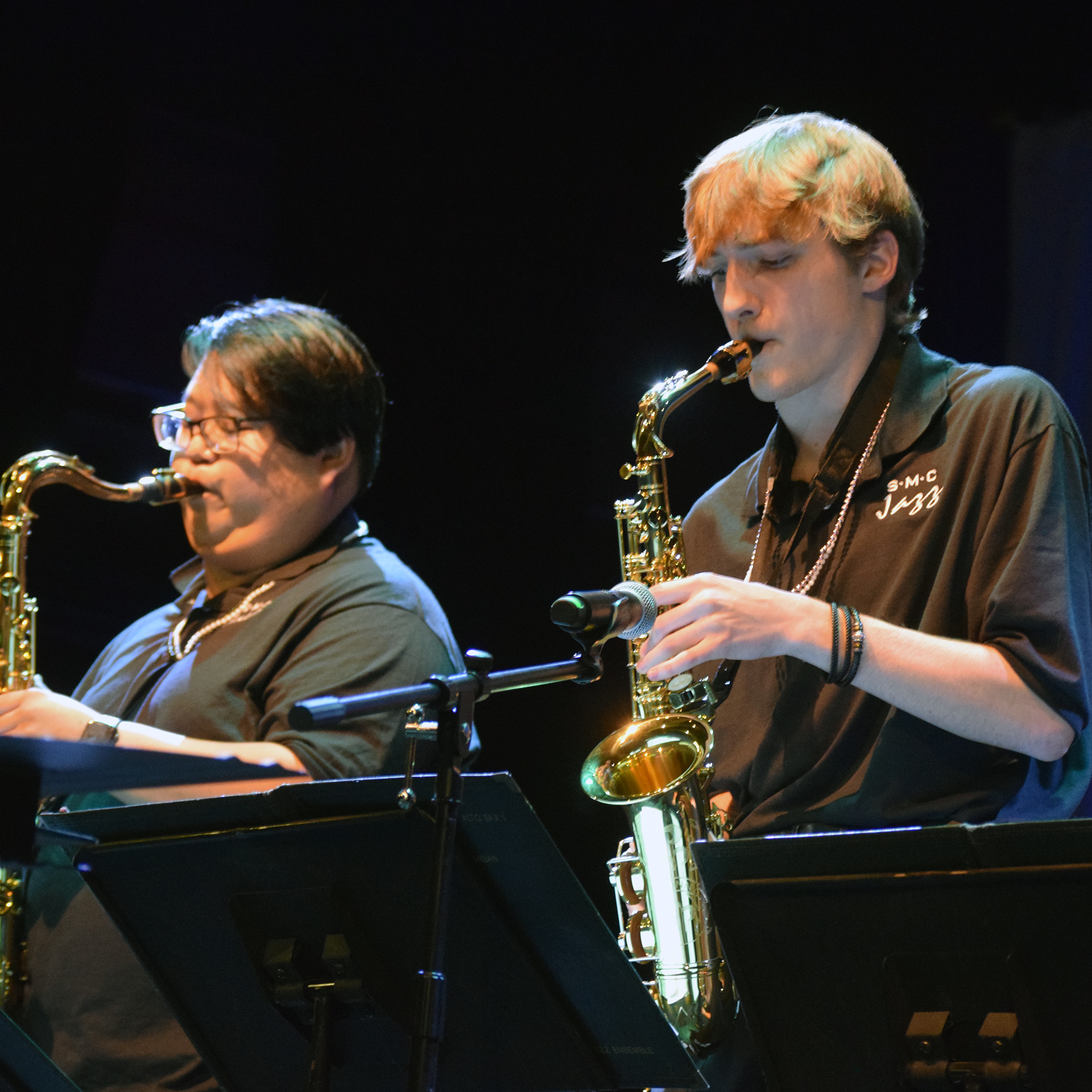 Saxophonists Joe Rizzo and Andrew Culver