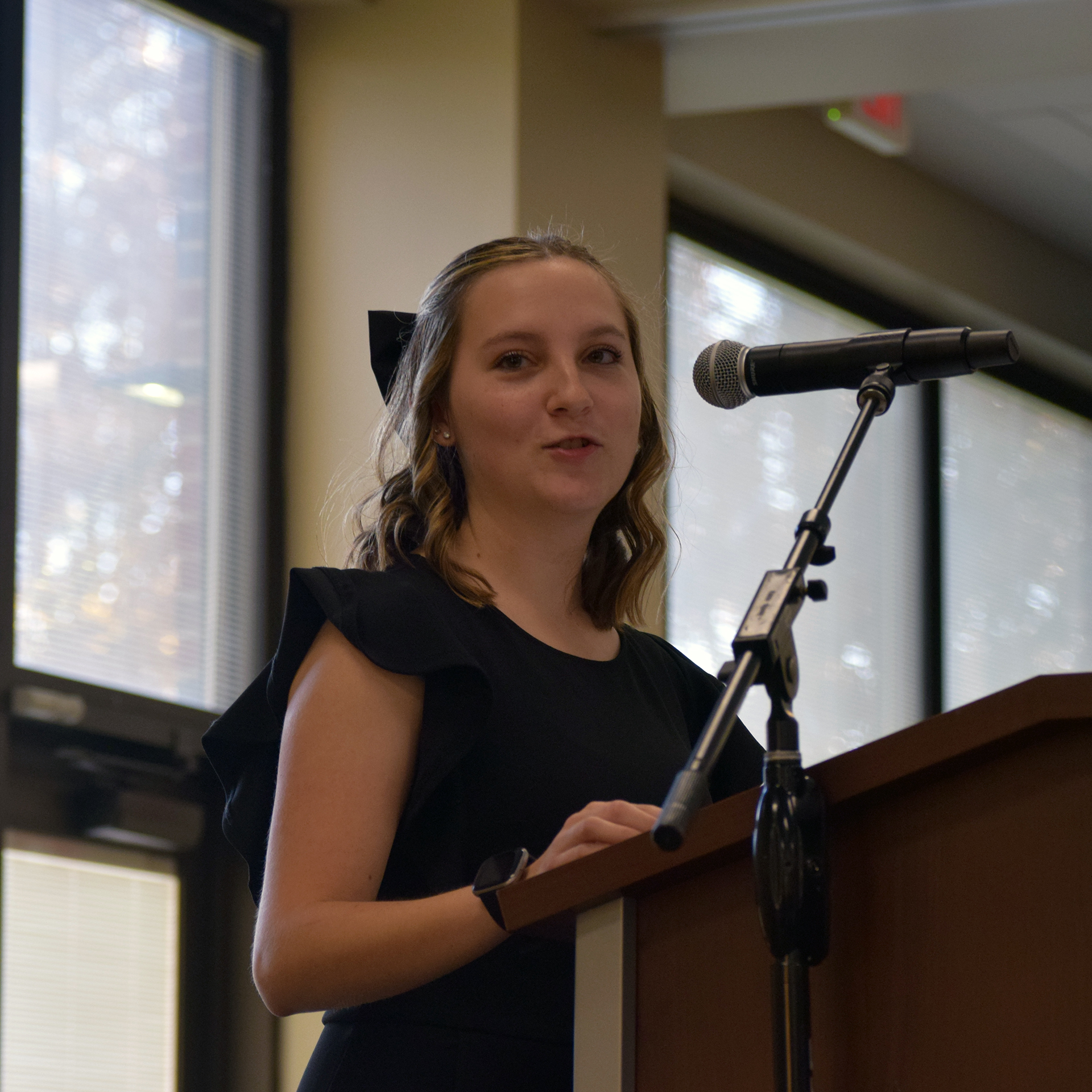 Student speaker Lauren Lovell, Watervliet music major